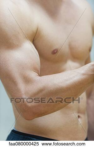 Barechested muscular man, mid section View Large Photo Image Stock Photography - Barechested muscular man, mid section. Fotosearch