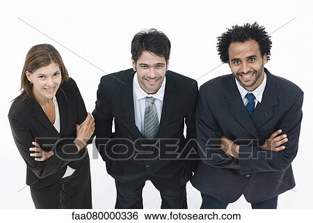 Business associates standing together, portrait View Large Photo Image Stock Photograph - Business associates standing together, portrait. Fotosearch