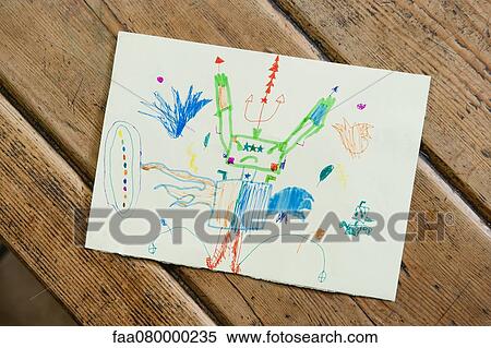 Child's drawing View Large Photo Image Stock Photography - Child's drawing. Fotosearch