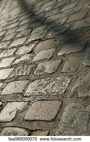 Stock Image - Cobblestone, close-up. Fotosearch