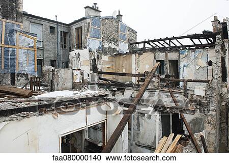 Stock Image - Demolition site. Fotosearch