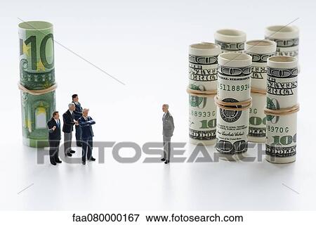 Euros competing against dollars View Large Photo Image Stock Photo - Euros competing against dollars. Fotosearch