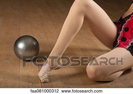 Stock Image - Gymnast, low section. Fotosearch