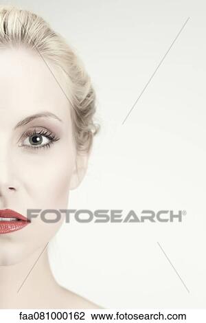 Half face of young woman View Large Photo Image Stock Image - Half face of young woman. Fotosearch