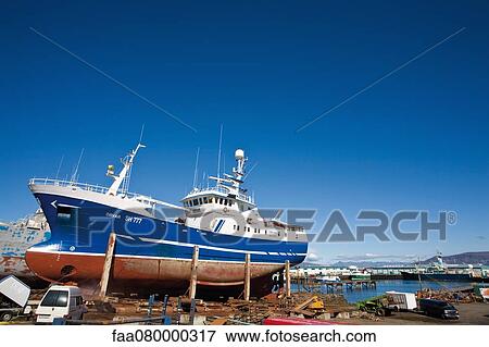 Iceland, ship in shipyard View Large Photo Image Stock Photo - Iceland, ship in shipyard. Fotosearch