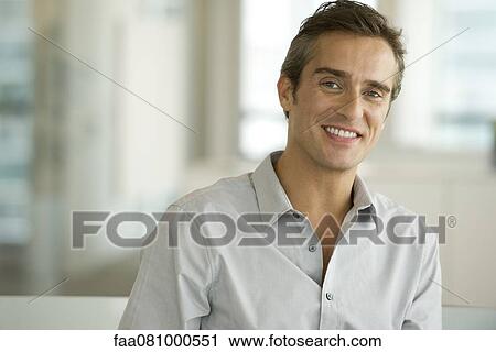Man smiling, portrait View Large Photo Image Stock Image - Man smiling, portrait. Fotosearch