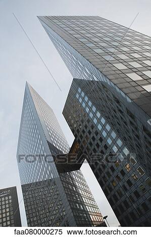 Modern skyscrapers, low angle view View Large Photo Image Stock Photography - Modern skyscrapers, low angle view. Fotosearch