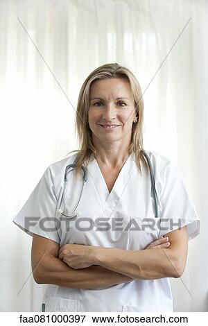 Stock Photo - Nurse, portrait. Fotosearch