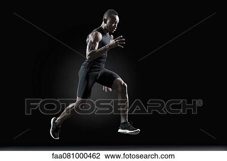 Stock Image - Runner running. Fotosearch