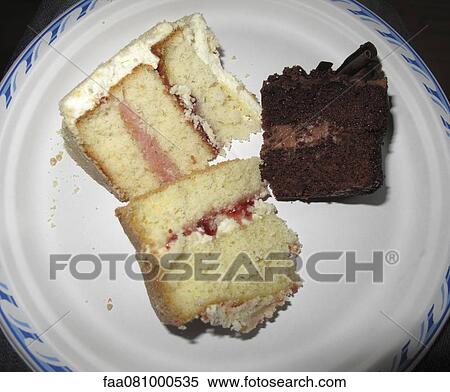 Slices of cake on paper plate View Large Photo Image Stock Photography - Slices of cake on paper plate. Fotosearch