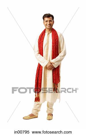Indian man in traditional clothing, looking at camera View Large Photo Image Stock Photography - Indian man in traditional clothing, looking at camera. Fotosearch