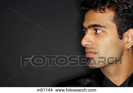 Man looking away, profile View Large Photo Image Picture - Man looking away, profile. Fotosearch