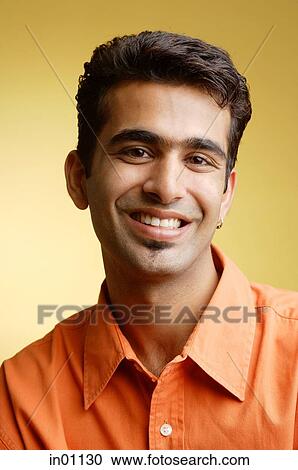 Man smiling at camera, head shot View Large Photo Image Stock Image - Man smiling at camera, head shot. Fotosearch