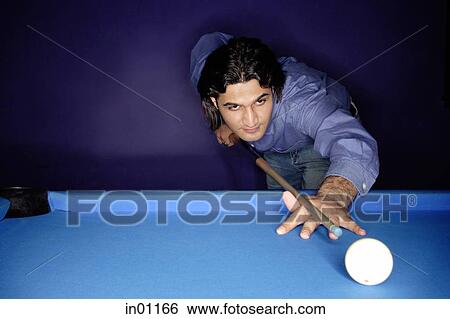 Man playing pool View Large Photo Image Stock Photograph - Man playing pool. Fotosearch
