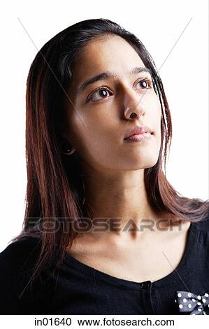 Woman looking away View Large Photo Image Stock Image - Woman looking away. Fotosearch
