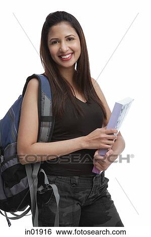 Female college student, portrait View Large Photo Image Stock Photograph - Female college student, portrait. Fotosearch