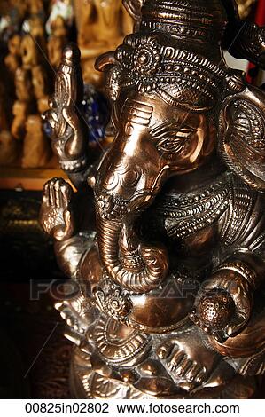 Bronze Elephant God, Ganesh. View Large Photo Image Stock Image - Bronze Elephant God, Ganesh.. Fotosearch