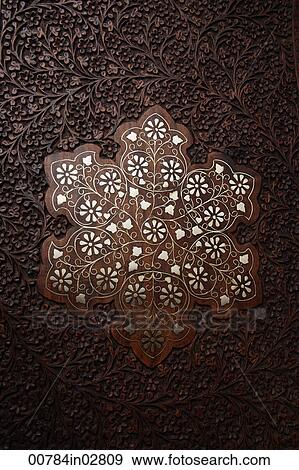 Close up of wood carving on Indian table. View Large Photo Image Stock Photo - Close up of wood carving on Indian table.. Fotosearch
