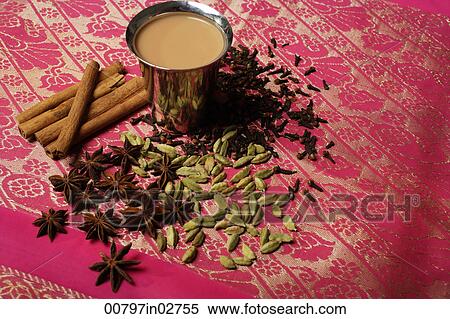 Indian masala tea with spices. View Large Photo Image Stock Photography - Indian masala tea with spices.. Fotosearch