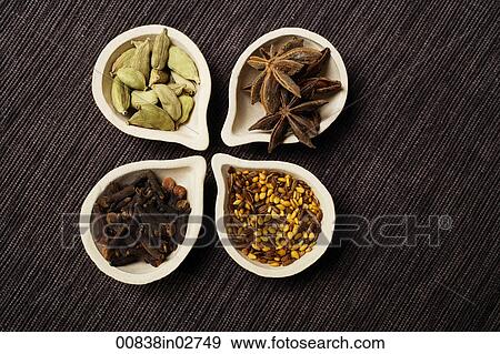 Still life of Indian spices. View Large Photo Image Stock Photo - Still life of Indian spices.. Fotosearch