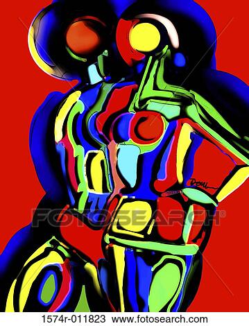 Abstract Figures In Red 2001 Diana Ong (b. 1940/Chinese-American) Computer graphics View Large Photo Image Stock Image - Abstract Figures In Red 2001 Diana Ong (b. 1940/Chinese-American) Computer graphics. Fotosearch