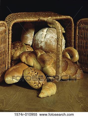 Stock Photography - Assorted bread in a basket. Fotosearch
