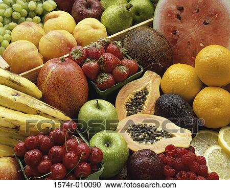 Stock Image - Assorted fruits. Fotosearch