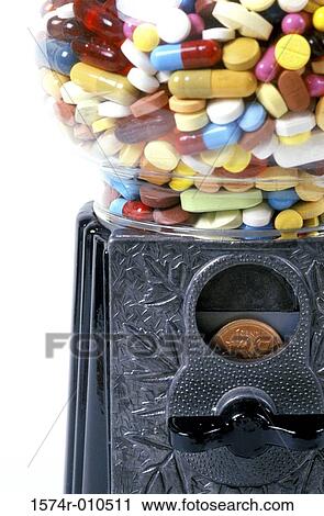 Assorted tablets and capsules in a gumball machine View Large Photo Image Stock Image - Assorted tablets and capsules in a gumball machine. Fotosearch