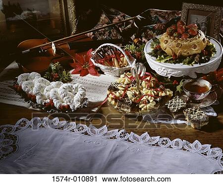 Stock Image - Assortment of sweet foods. Fotosearch