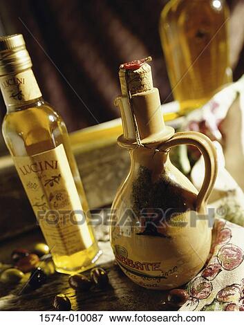 Bottles of olive oil View Large Photo Image Stock Photo - Bottles of olive oil. Fotosearch