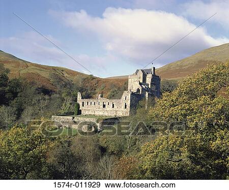Castle Campbell Dollar Scotland View Large Photo Image Stock Photo - Castle Campbell Dollar Scotland. Fotosearch