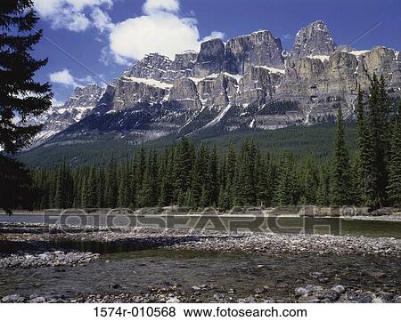 Castle Mountain Banff National Park Alberta Canada View Large Photo Image Stock Photo - Castle Mountain Banff National Park Alberta Canada. Fotosearch