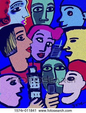 Chit Chat 2002 Diana Ong (b. 1940/Chinese-American) Computer graphics View Large Photo Image Stock Image - Chit Chat 2002 Diana Ong (b. 1940/Chinese-American) Computer graphics. Fotosearch