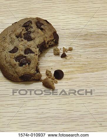 Close-up of a chocolate chip cookie View Large Photo Image Stock Photo - Close-up of a chocolate chip cookie. Fotosearch