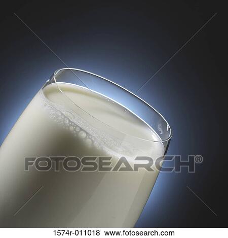Stock Photo - Close-up of a glass of milk. Fotosearch