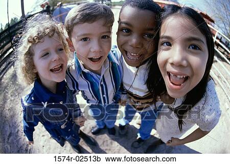 Close-up of a group of children standing View Large Photo Image Stock Image - Close-up of a group of children standing. Fotosearch