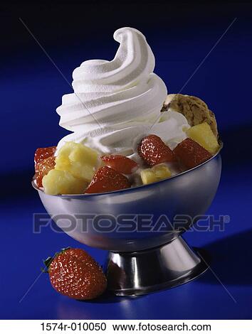 Close-up of an ice cream sundae View Large Photo Image Stock Image - Close-up of an ice cream sundae. Fotosearch