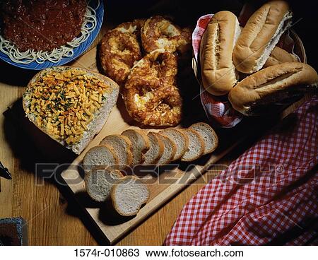 Close-up of assorted breads View Large Photo Image Stock Image - Close-up of assorted breads. Fotosearch