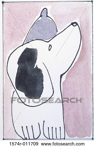 Dog III Diana Ong (b. 1940 Chinese-American) Ink & watercolor Private Collection View Large Photo Image Stock Photo - Dog III Diana Ong (b. 1940 Chinese-American) Ink & watercolor Private Collection. Fotosearch