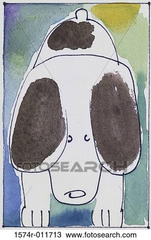 Dog VI Diana Ong b. 1940 Chinese-American Ink & watercolor Private Collection View Large Photo Image Stock Image - Dog VI Diana Ong b. 1940 Chinese-American Ink & watercolor Private Collection. Fotosearch
