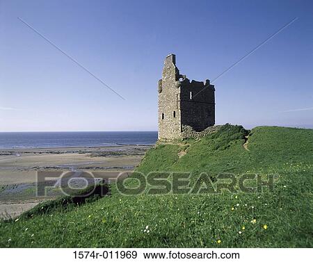 Greenan Castle Near Ayr Scotland View Large Photo Image Stock Photo - Greenan Castle Near Ayr Scotland. Fotosearch