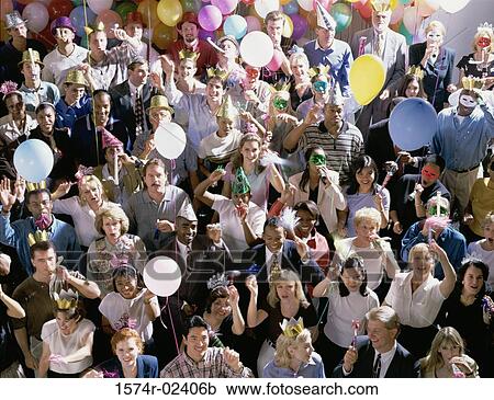 High angle view of a group of people at a New Year's party View Large Photo Image Stock Image - High angle view of a group of people at a New Year's party. Fotosearch