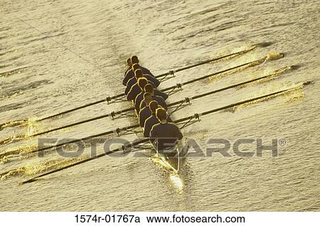 High angle view of rowers rowing a boat View Large Photo Image Stock Image - High angle view of rowers rowing a boat. Fotosearch