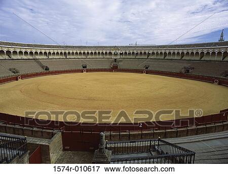 Stock Photo - La Maestranza Bullring Seville Spain. Fotosearch