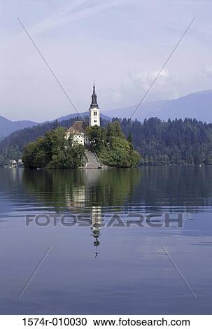 Lake Bled Slovenia View Large Photo Image Stock Image - Lake Bled Slovenia. Fotosearch