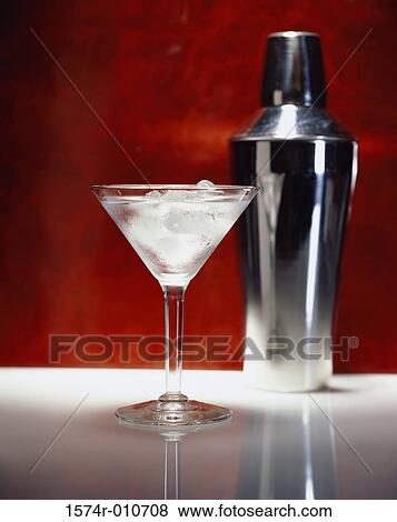 Martini glass and shaker View Large Photo Image Stock Photo - Martini glass and shaker. Fotosearch