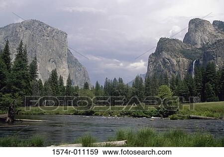 Merced River Yosemite National Park California USA View Large Photo Image Stock Photo - Merced River Yosemite National Park California USA. Fotosearch