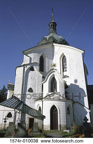 Pilgrimage Church of St. John of Nepomuk Zelena Hora Czech Republic View Large Photo Image Stock Photo - Pilgrimage Church of St. John of Nepomuk Zelena Hora Czech Republic. Fotosearch