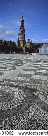 Stock Image - Plaza de Espana Seville Spain. Fotosearch