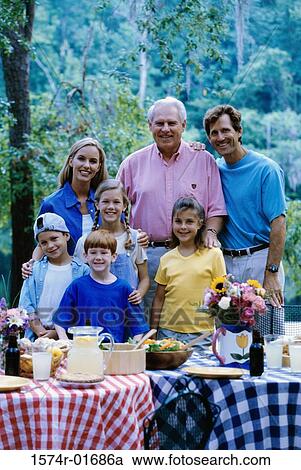 Portrait of a family at a picnic View Large Photo Image Stock Image - Portrait of a family at a picnic. Fotosearch